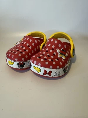 Zueco clásico iluminado Disney CROCS Minnie Mouse niñas jóvenes talla C-4 rojo amarillo Foto 1 de 4
