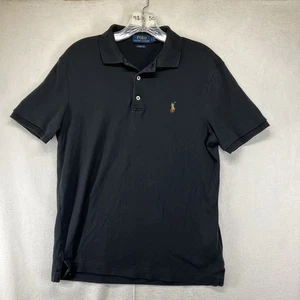 Polo Ralph Lauren Hemd Herren SM Classic Fit Polo Baumwolle Schwarz Braun Pony Logo - Bild 1 von 16
