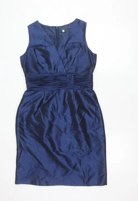 JS Boutique Women’s Blue Size 12 Knee Length Sheath Cocktail Dress - Image 1 of 4