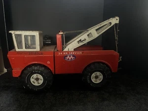 Vintage Tonka Mighty Pressed Steel AA 24 HR Service Double Boom Wrecker Truck - Picture 1 of 5