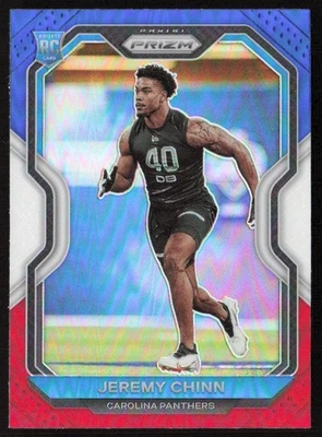 2020 Panini Prizm Red White and Blue Jeremy Chinn #367 Rookie Panthers - Image 1 of 2