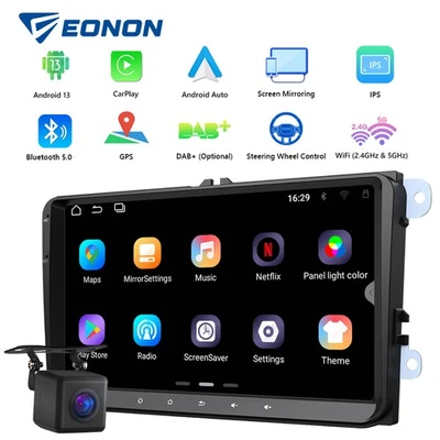 Android 13 9" Autoradio GPS Navi CarPlay Für VW GOLF 5 6 Polo Touran Caddy Skoda - Bild 1 von 4