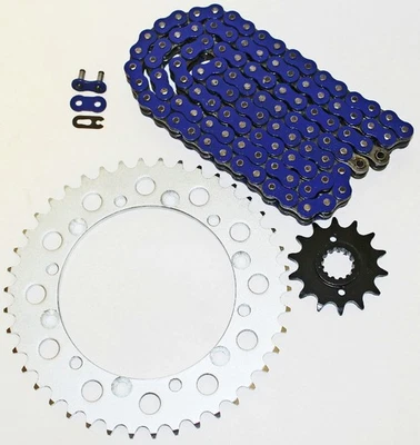 Cadena y piñón azul Kawasaki 06-07, 09-12 KLX250 / 09-10 KLX250 Sf 13/39 110L Foto 1 de 4