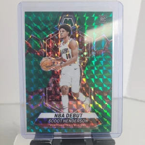 2023-24 Panini - NBA Debut Green Mosaic Prizm #255 Scoot Henderson (RC) - Picture 1 of 2