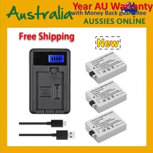 3 x Battery + USB Charger For Canon EOS 1000D EOS 450D EOS 500D AUS STOCK | NEW - Picture 1 of 6