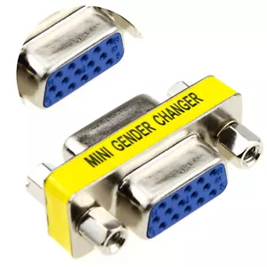 15pin Svga / VGA Changeur de Genre Adaptateur Raccord Femelle À F - 15 Broche - Afbeelding 1 van 4