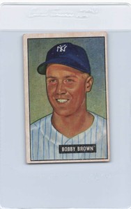 1951 Bowman #110 Bobby Brown Yankees VG/EX *DA529