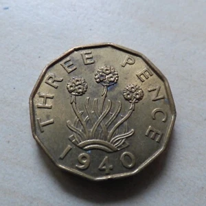 George VI Threepence 1940 Better Nice Grade Brass (myrefn688) - Picture 1 of 4