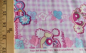 POWER PUFF WHIMSEY PRINT 100% COTTON FABRIC 2.25 YARDS X 45 INCHES REMNANT - Picture 1 of 3