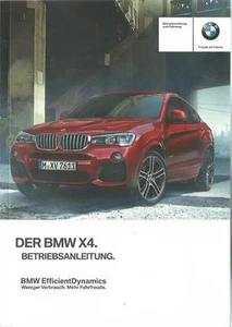BMW X4 F26 Betriebsanleitung 2017 Bedienungsanleitung Handbuch Bordbuch BA - Picture 1 of 1