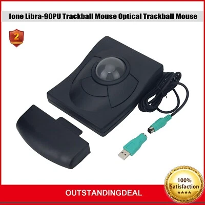 Ione Libra-90PU Trackball Mouse Optical Trackball Mouse w/ USB PS2 Connectors ot - Image 1 of 4