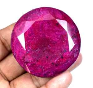 711.00 CT Natural Huge Red Ruby Certified Museum Grade Round Cut Loose Gemstone - Picture 1 of 6