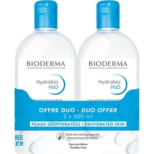 Bioderma Duo Hydrabio H2O Cleansing Makeup Removing Dehydrated Skin 2x500ml NEW - Picture 1 of 1