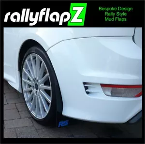 Rally Style Mudflaps & Fixings FITS Ford Focus RS Mk2 Black 4mm PVC *Gloss RS-NB - Picture 1 of 4
