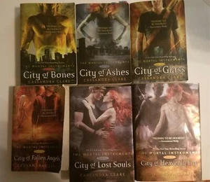 Mortal Instruments Books Lot 6 by Clare City of Bones Ashes Glass Angels BK1255 - Picture 1 of 8