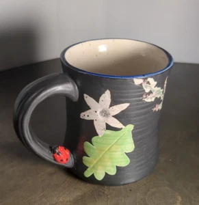 TAZA DE CAFÉ LADYBUG. TAZA FLORAL LADYBUG. TAZA DECO FLORAL. B339 - Imagen 1 de 14