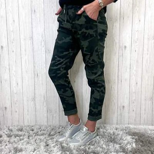 Made in Italy Eva Magic Camouflage Hose Dunkel Khaki Grün - Bild 1 von 1