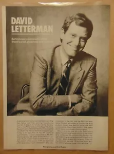 DAVID LETTERMAN TV Talk Show Host 80's Print Article Photo Clipping 1986 - Picture 1 of 1