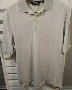 Polo Golf Ralph Lauren Men's Size Medium Gray Short Sleeve Pima Cotton Shirt - Picture 1 of 12