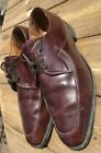 STEWARTS HANDMADE SIZE 10.5 EU 44.5 VINTAGE 100% LEATHER BROWN SHOES STITCHED
