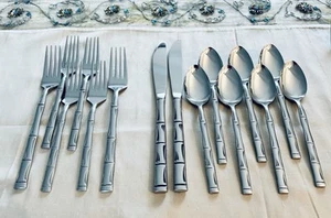 Reed Barton REBACRAFT Stainless Flatware REGAL BAMBOO Lovely 15 Piece Lot - Picture 1 of 7