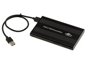 Boitier externe pour HDD IDE 2.5 EXTRA PLAT AVEC HOUSSE - ARGENT - Afbeelding 1 van 3
