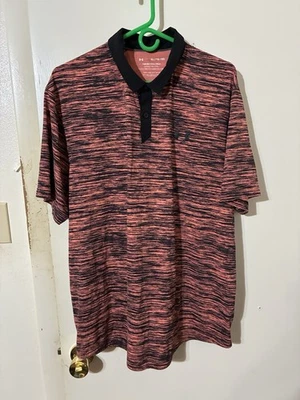 Camisa Under Armour Adulto XL Suelta Negra/Naranja "The Iso-Chill Polo" Foto 1 de 4