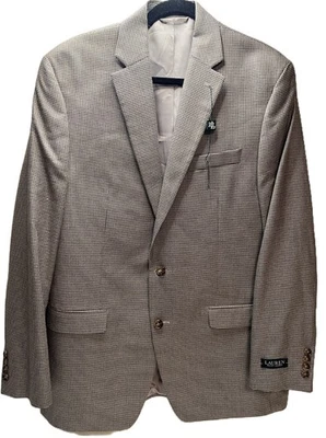 Lauren Ralph Lauren Blazer Mens 42L Sport Coat 2 Button Houndstooth  Jacket NWT - Image 1 of 4