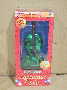 Violino natalizio elettronico Telco vintage verde suona 6 canti natalizi - Foto 1 di 6
