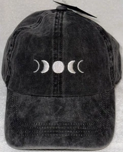 David and Young Moon Lunar Phases Distressed Black Gray Denim Faded - Bild 1 von 6