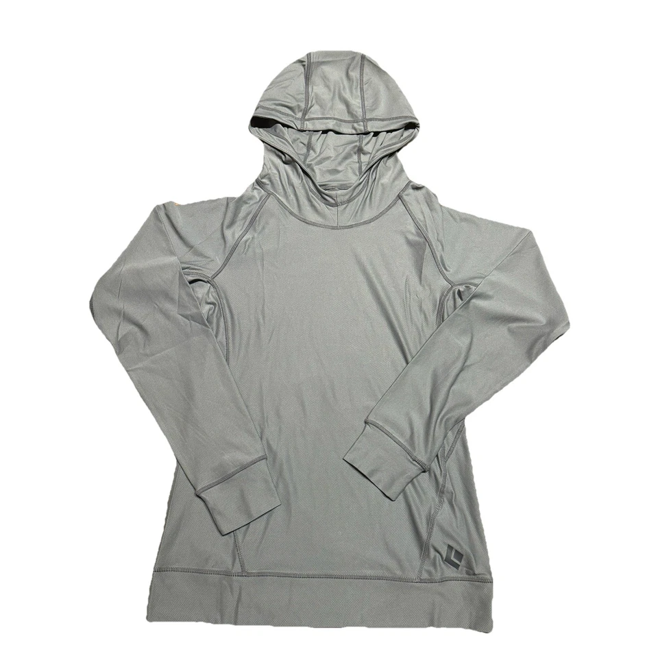 Camisa negra diamante Alpenglow con capucha manga larga para mujer pequeña gris Foto 1 de 4