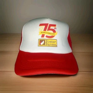 Foster Farms Huhn Truckermütze - verstellbar rot und weiß Kappe neu - Bild 1 von 21