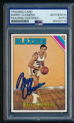 1975-76 Topps #22 Barry Clemens signed auto PSA/DNA dead centered crisp blue - Image 1 of 2