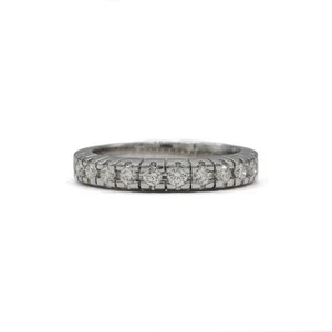 MONCARA Halbmemory Ring mit 10 Brillanten 0,65 ct. in 14 Kt 585 Weiß gold 58 - Bild 1 von 10