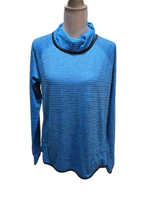 Top de entrenamiento informal de manga larga azul negro RBX para mujer nuevo con etiquetas grande Foto 1 de 4