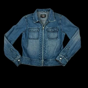 Vintage Ralph Lauren Polo Jeans Chaqueta Denim Algodón Cremallera Completa Talla M Y2K - Imagen 1 de 13