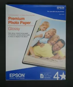 Papel fotográfico Epson Premium brillante 8"x10" sin bordes 20 hojas S041465 - Imagen 1 de 2
