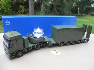 CONRAD MB 6X4 & SEMI 5 ESSIEUX MILITAIRE & CONTAINER 20 ft + LOGO OFFERT NEUF - Picture 1 of 6