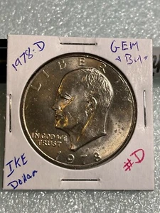 1978 D $1 Eisenhower IKE Dollar Gem BU Uncirculated Mint From Original Roll #D - Picture 1 of 2