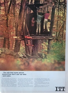 ITT International Telephone & Telegraph Corp, Tree House Vintage 1967 Ad - Bild 1 von 1