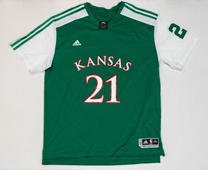 Vintage Kansas JayHawks Basketball Jersey Mens XL #21 Allen Fieldhouse Green - Picture 1 of 17