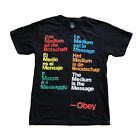 Obey Das Medium ist die Botschaft Medium is the Message Tee Shirt Mens Sz Medium