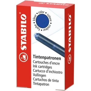 STABILO 5/0-041 Cartuchos de tinta para pluma estilográfica azul real 6 uds. - Imagen 1 de 2