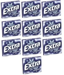 904834 10x EXTRA WINTERFRESH FLAVOUR SUGAR FREE CHEWING GUM 15 STICKS PER PACKET - Picture 1 of 1