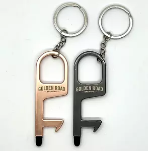 ✅ Golden Road Brewery No Touch Key Door Opener EDC Handheld Keychain - 2 pack - Picture 1 of 5