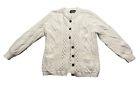 Vintage Hand Knit Aran Wool Hand Knit Cardigan Sweater Womens Prince Burren L