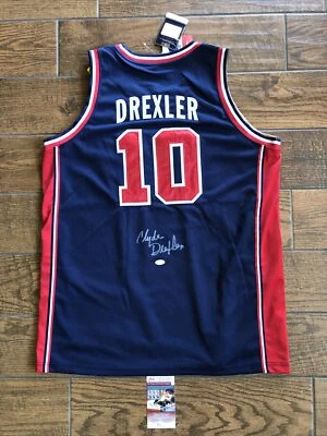 Clyde Drexler 1992 DREAM TEAM NIke JERSEY SIGNED JSA Witnessed  USA OLYMPIC Auto - Image 1 of 4