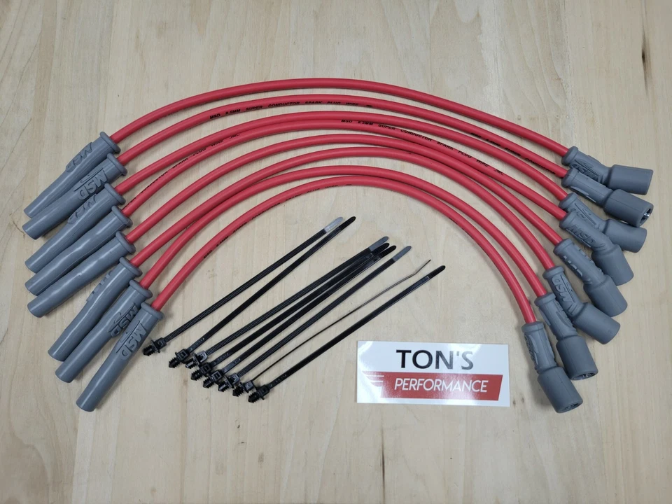 Cables de bujía de encendido rojo MSD 31639 8,5 mm Ford F-150 Raptor 2010-2014 6,2 L Foto 1 de 1