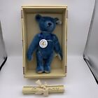 NEW in box with scroll Steiff Club Edition 1994/95 jointed Blue Teddy Bear