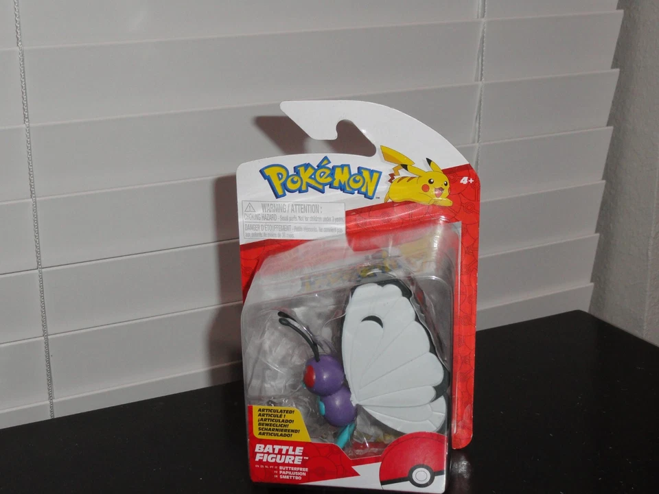 JAZWARES POKEMON BATTLE FIGURE BUTTERFREE 3.5'' ARTICULATED ACTION FIGURE